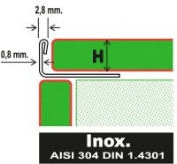 ECO ANGLE INOX 250 cm